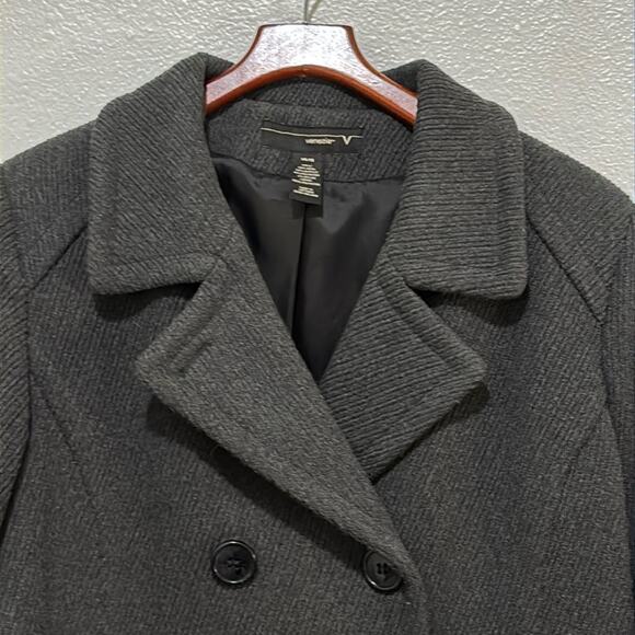 Venezia women’s wool blend double breasted lined coat size 14 / 16 black - Picture 3 of 8